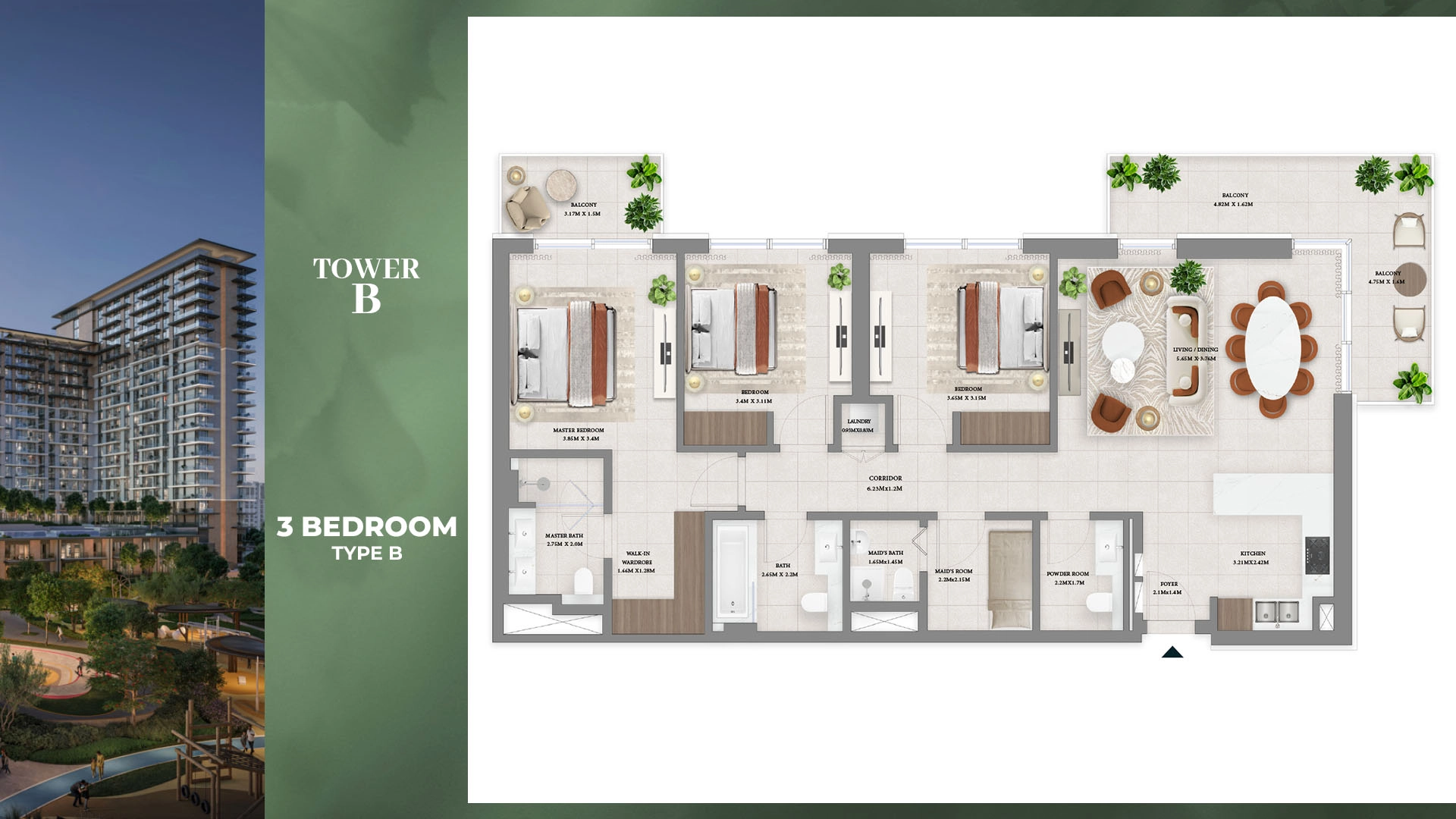 3 BR - Type B